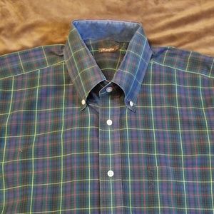 J. McLaughlin Plaid Long Sleeve Button Down Shirt
